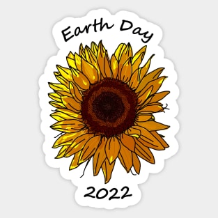 Earth Day 2022 Sunflower Sticker